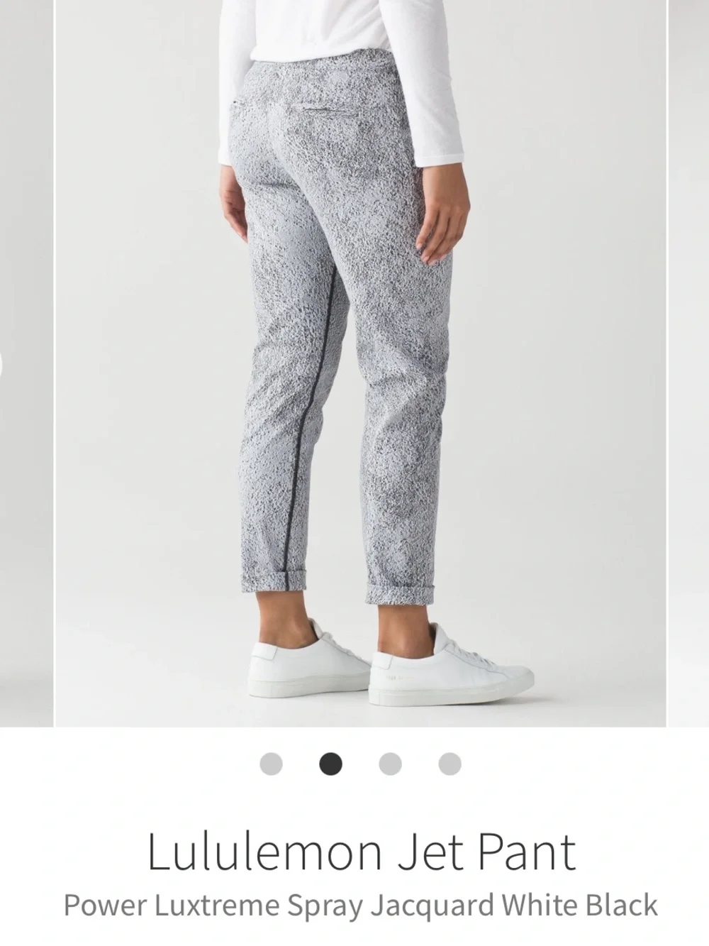 lululemon athletica Jet Pant Power Luxtreme Spray Jacquard White Black